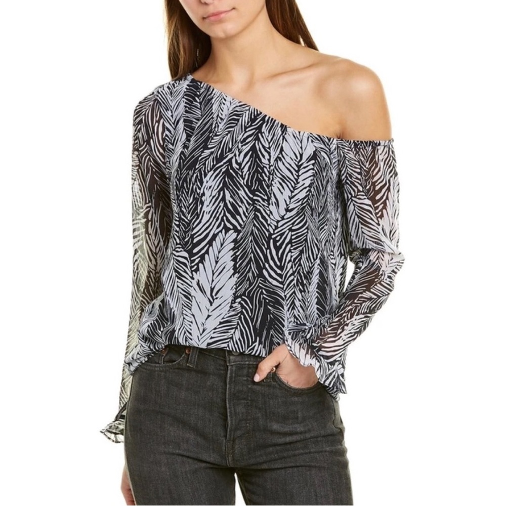 [Club Monaco] Sheer Off-the-shoulder Blouse